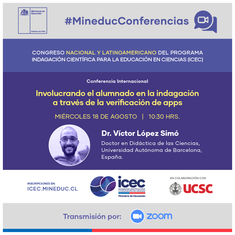 Conferencia Internacional “Involucrando al alumnado en la indagación a través de la verificación de apps”